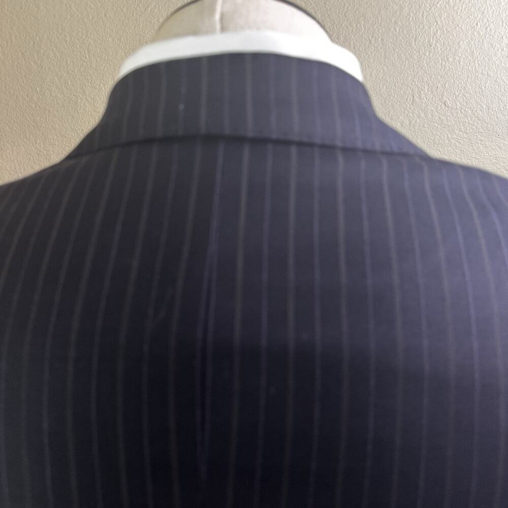 Abito Sartoriale Blazer Sport Coat Men US 38 R Navy Super 150 Subtle pinstripe - Picture 8 of 16